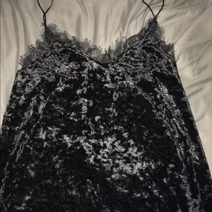 Black velvet top